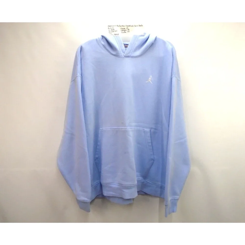 Mens Air Jordan Essentials Fleece 2 Piece Set XXL Lite Blue Pullover & Sweats